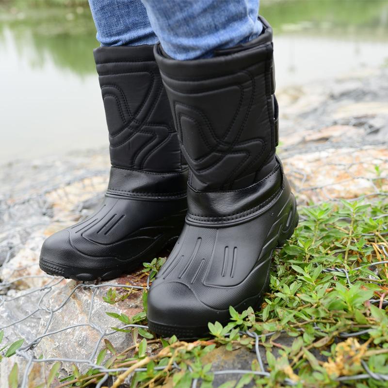 Мужские зимние ботинки, теплые нескользящие рабочие ботинки для холодного хранения, леггинсы на вынос, защитные высокие ботинки, зимние ботинки для рыбалки