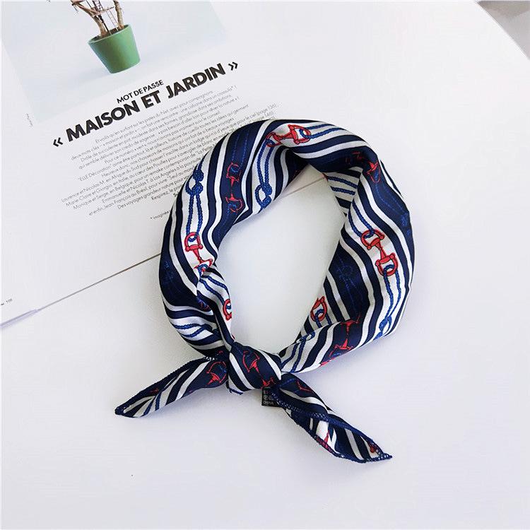 50 Spring/Summer New Small Scarf Small Square Scarf Women'S Professional Decoration Printed Professional Fashion Scarf