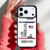 Чехол для телефона 'Посадочный талон' для iPhone 17 16 15 14 13 Pro Max Задняя крышка для 12 11 Pro Coque