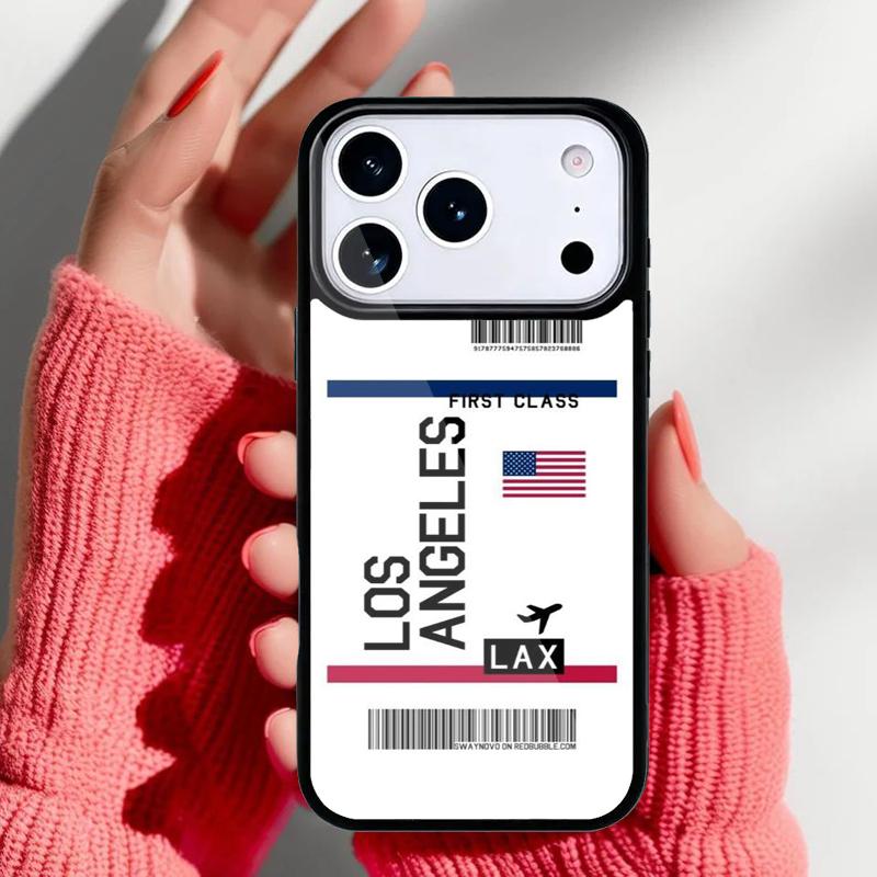 Чехол для телефона 'Посадочный талон' для iPhone 17 16 15 14 13 Pro Max Задняя крышка для 12 11 Pro Coque