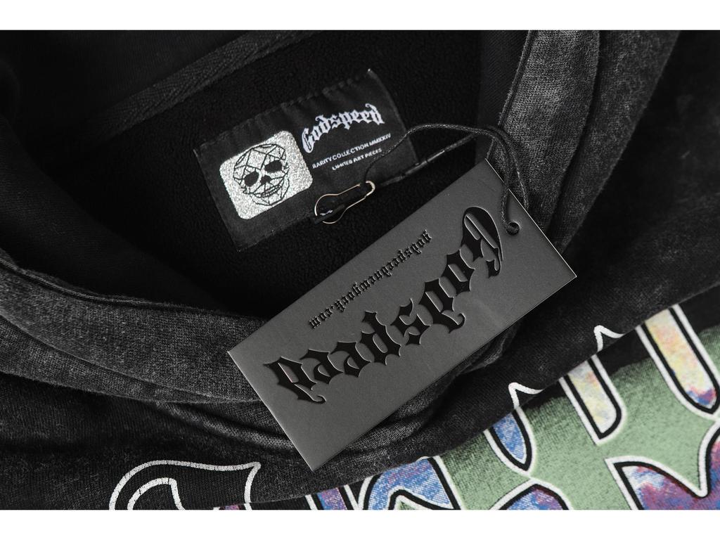 Godspeed 25ss Retro Washed Pure Cotton American Hip Hop Hoodie (Autumn/Winter Collection)