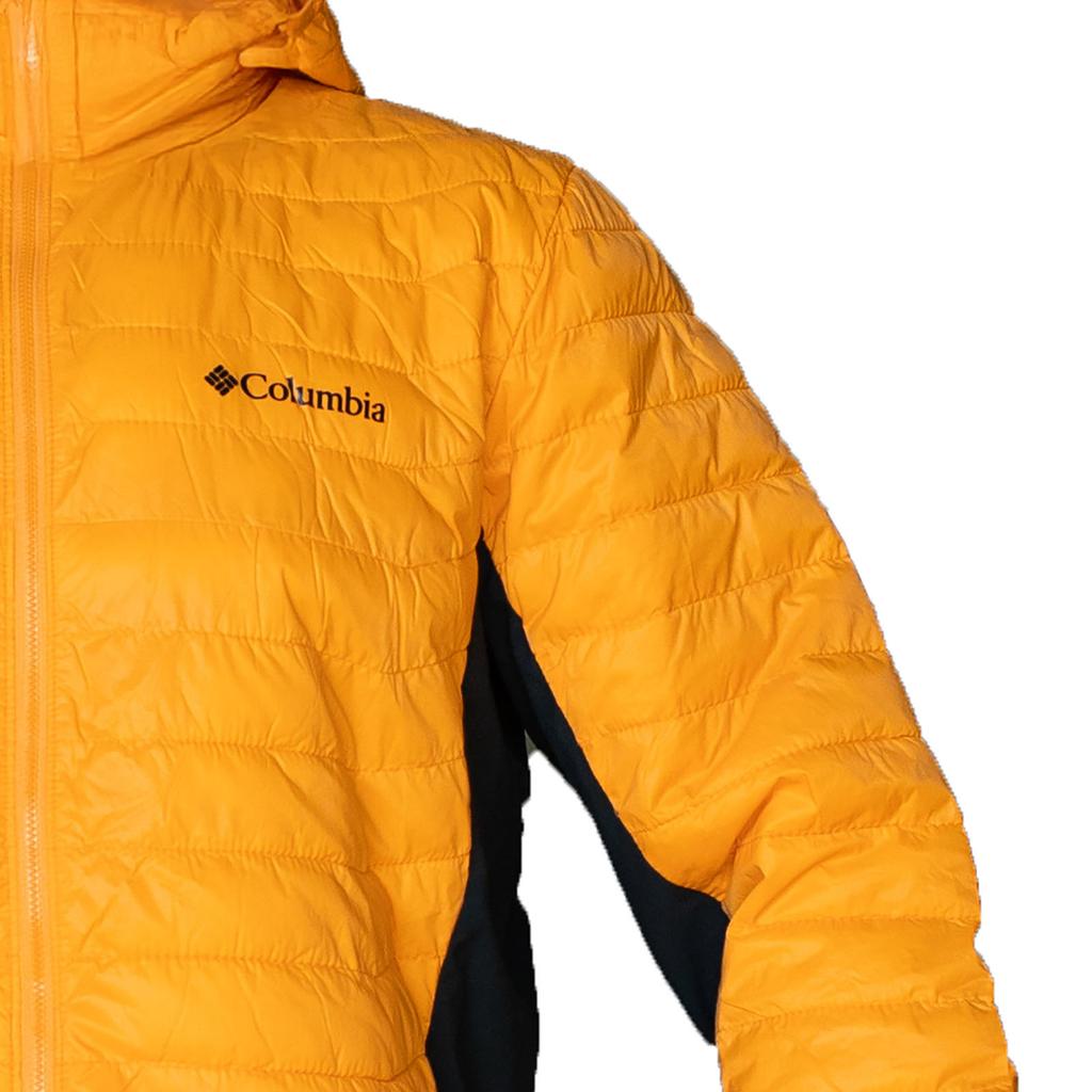Columbia Powder Pass Hybrid Hooded Jacket, Mens orange Jacket