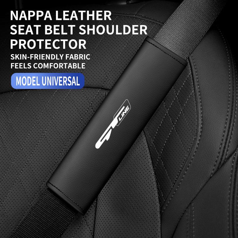 AANL1 Car Styling Seat Belt Cover Leather Seatbelt Shoulder Strap Protector Pads For KIA GT GTLINE car Accessories