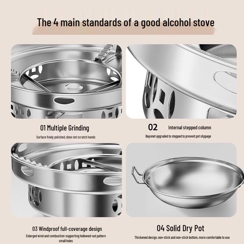 Royalstar Solid Alcohol Stove Mini Hot Pot