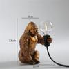Modern Mini Gorilla Table Lamp Cute Resin Monkey Desk Lamp Children's Bedroom Bedside Lamp Decoration Lights Decor Holiday Gifts