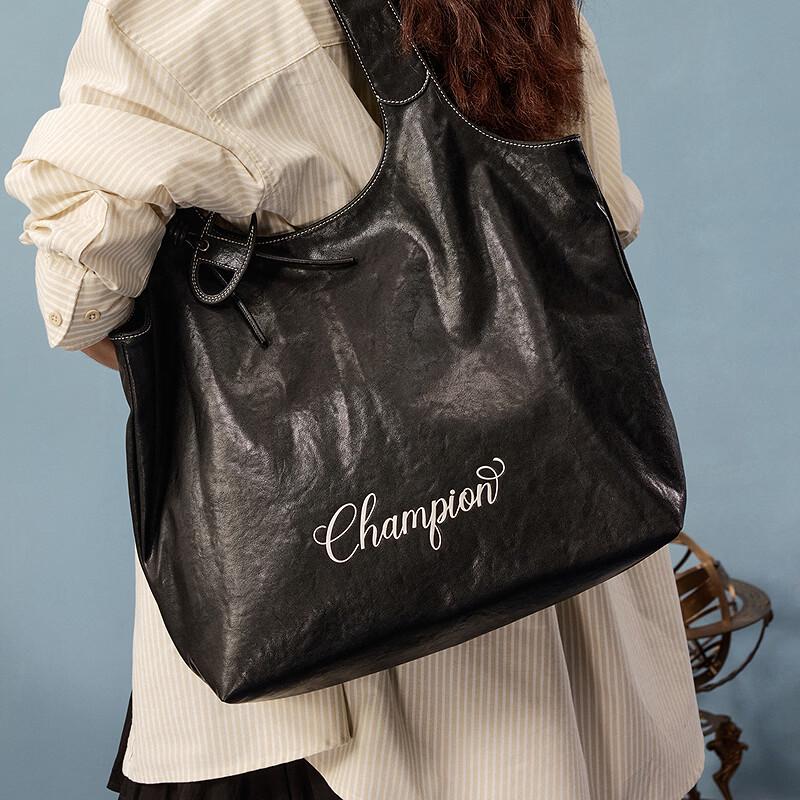 Champion Большая мягкая кожаная сумка-тоут через плечо