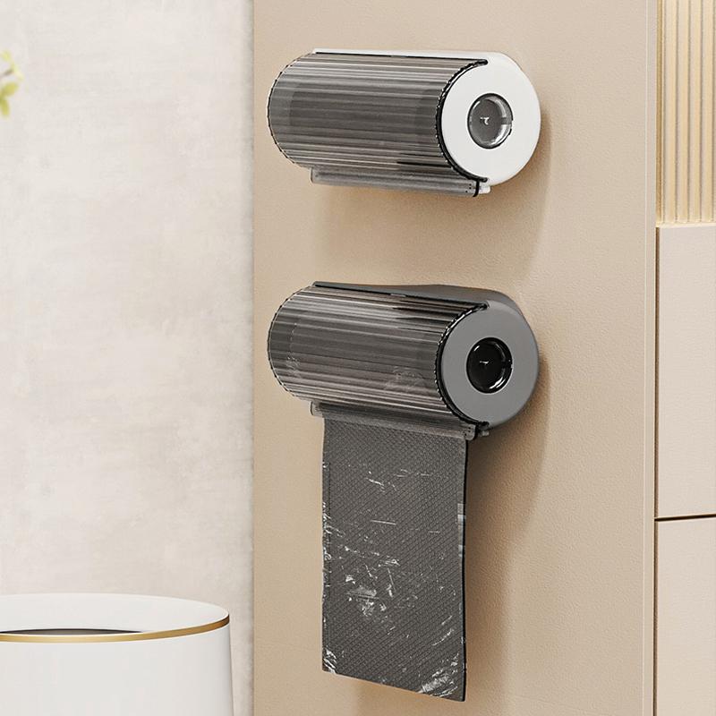 Trash Bags Storage Box Wall Mounted Kitchen Bathroom Plastic Garbage Bag Container Dispenser Home Storage