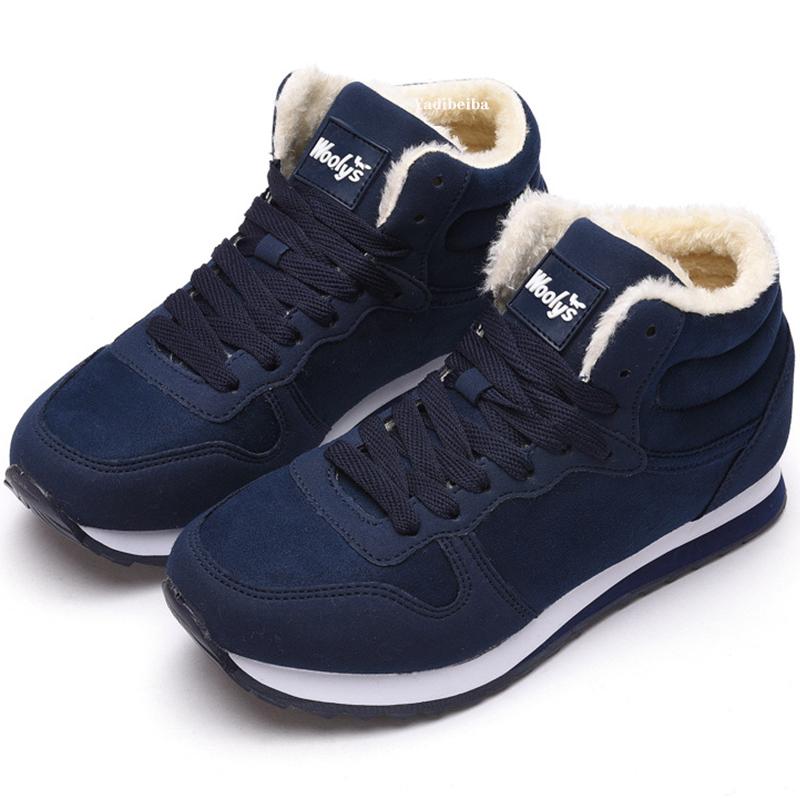 Winter Shoes Men Women Boots Warm Fur Shoes Women Snow Boots Casual Shoes Sneakers Ankle Unisex Shoes Winter Boots Plus Size 46