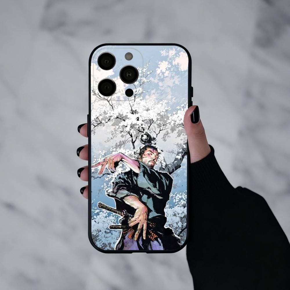 M-Миямото V-Скиталец M-Мусаси Чехол для телефона Силиконовый Мягкий Для IPhone 17pro 16 15 14 13 12 11 X XR Plus Pro Max Plus