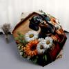 1pc Dachshund in suitcase with flowers Umbrella with Plastic Handle,Suitable for All Seasons Home Travel Outdoor Umbrellaptys31047
