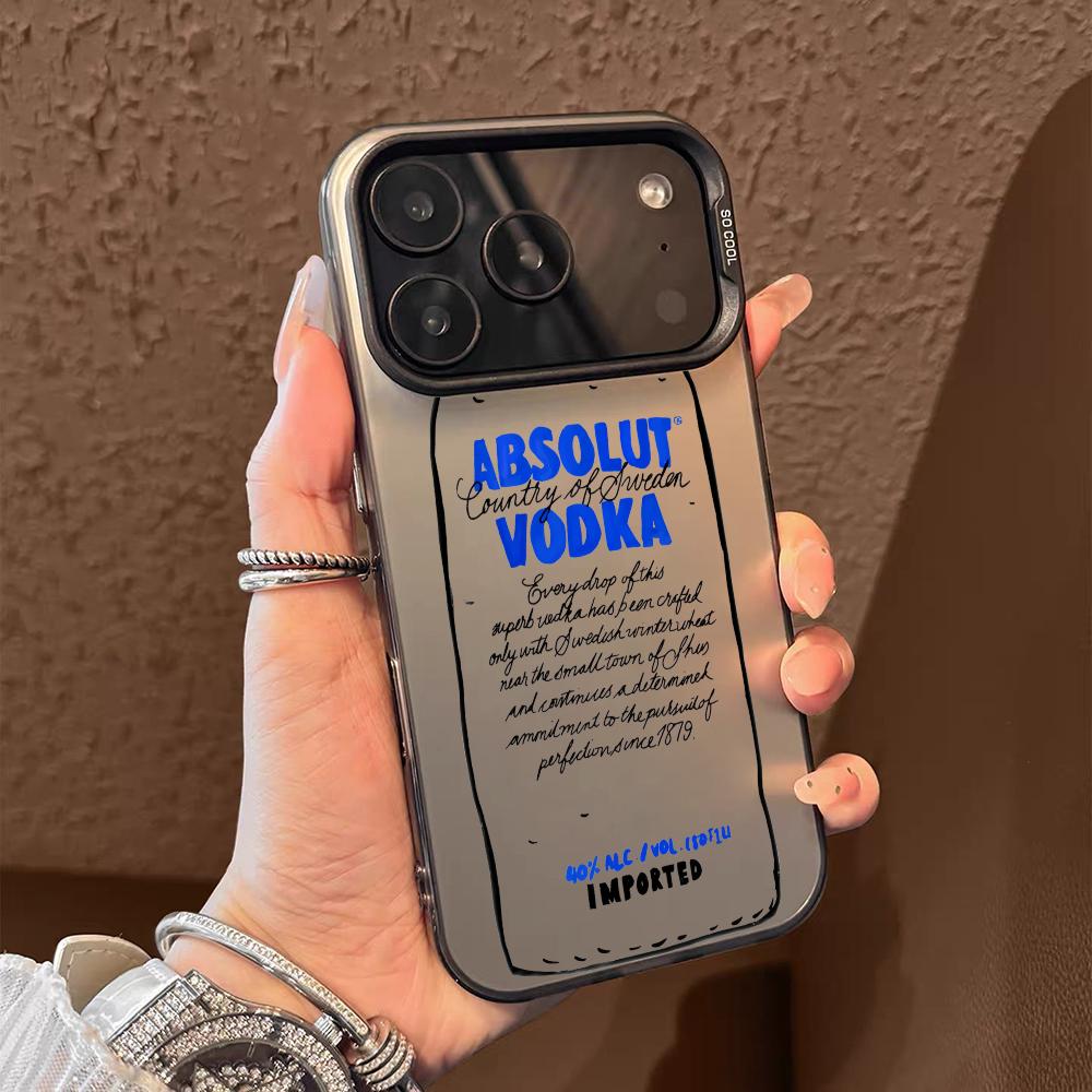 КРУТОЙ Чехол для телефона COOL A-AbsolutS V-VodkaS Для iPhone 17 16 15 14 13 12 11 Pro Max Air Матовый Лазерный Аврора Ударопрочный Funda