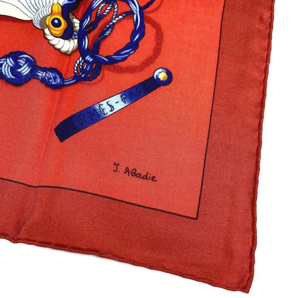 HERMES Japanese pattern fan BRISE DE CHARME Enchanting breeze Carre 90 Scarf