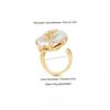 Baroque Pearl Opening Ring Rhinestone Natural Pearl Ring Creative Women's Jewelry  Women