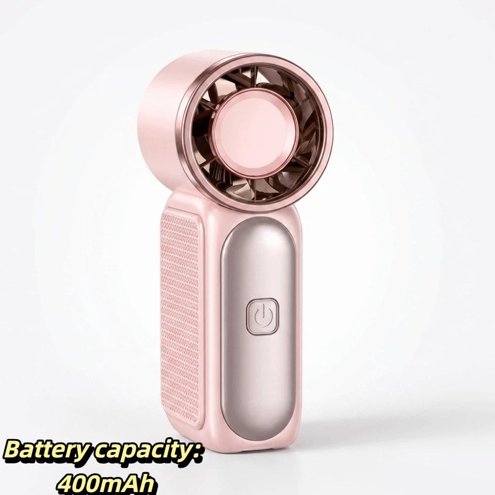 6 Gear Wind Mini Portable Fan Battery Operated LED Display Handheld Turbo Fan Adjustable Wind Speeds Rechargeable Batteries