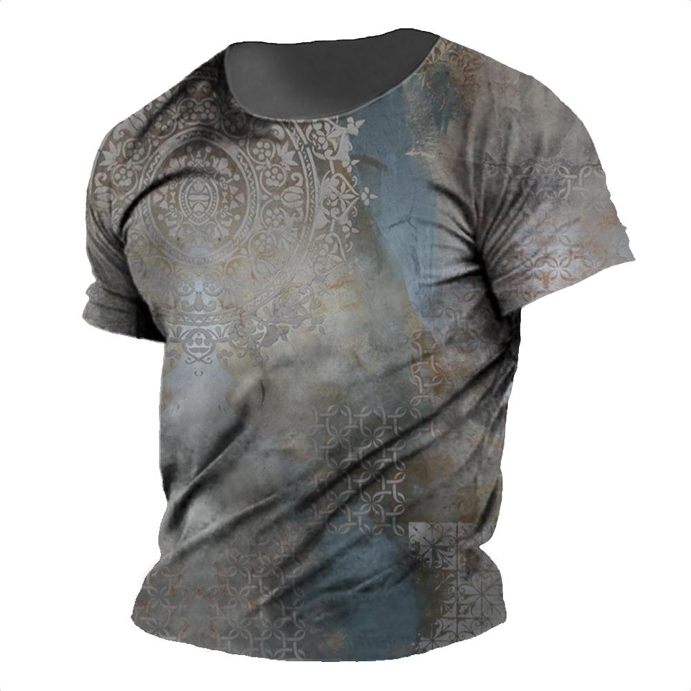 Мужская футболка с винтажным принтом, повседневная полосатая рубашка, летние футболки с круглым вырезом и короткими рукавами, большой свитшот, мужская дешевая одежда