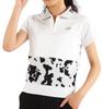 [New Balance] Golf Short-Sleeve Knit Polo Shirt (Cow Pod Print, Stretch) / Women's / 012-4275501 030_White 3 [LL]