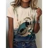 Summer Fashion Women's T-Shirts Kawaii Animal Stylish Printed Casual Short Sleeve Crew Neck Tees Tops