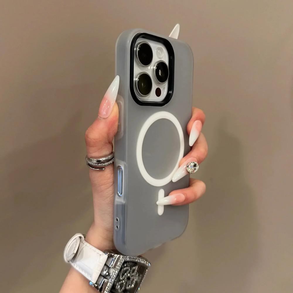 Роскошный чехол Magsafe 2 в 1 цвета конфет для iPhone 16 15 14 13 12 11 Pro Max Plus с магнитной беспроводной зарядкой, прозрачный матовый мягкий чехол