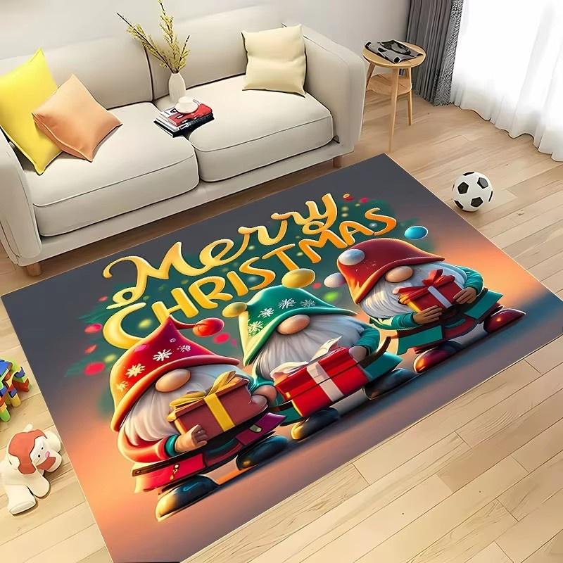 3D HD Печать Теплый Рождественский Ковер Ковры для Гостиной Коврик для Спальни Дивана Декор Коврик Детский Нескользящий Напольный Альфомбра Новогодние Подарки
