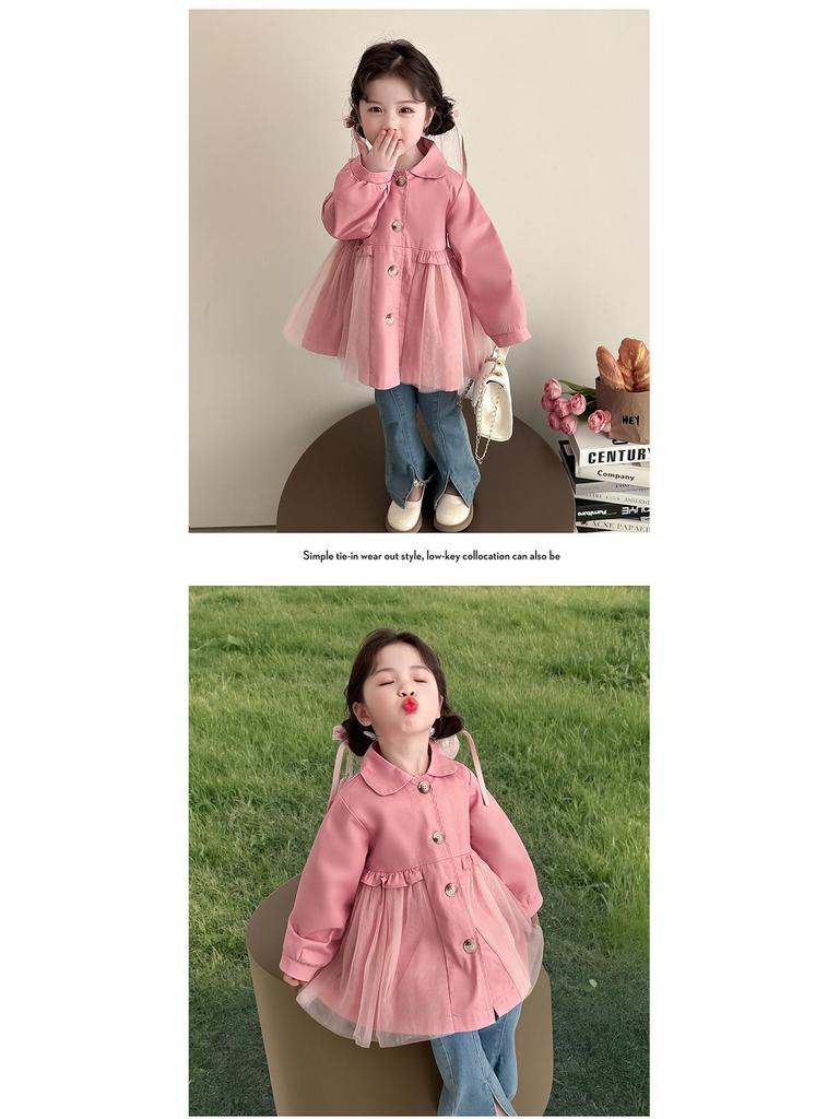 Стильный демисезонный тренч для девочек 2025