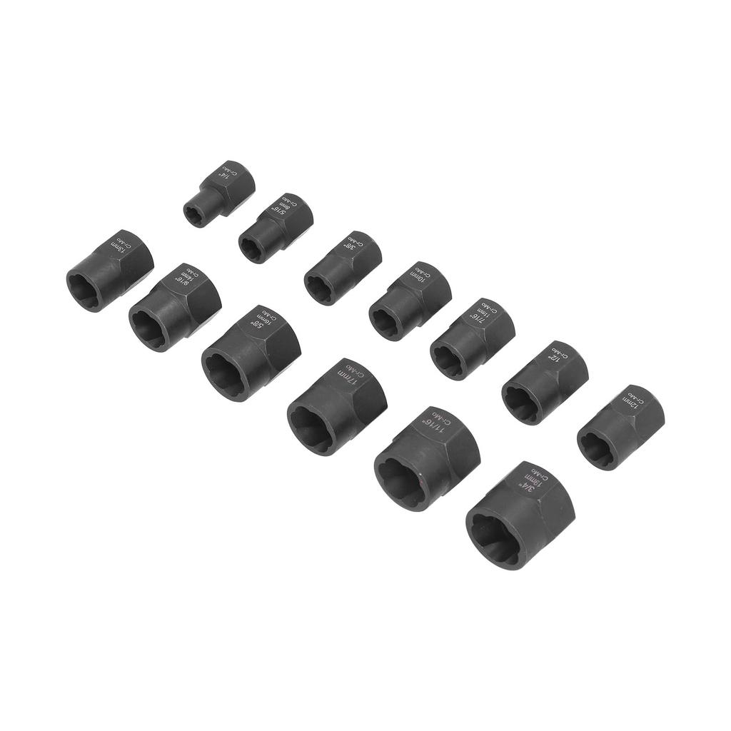 Набор из 13 инструментов для извлечения гаек Прочный ударный инструмент для извлечения болтов и гаек с футляром для хранения