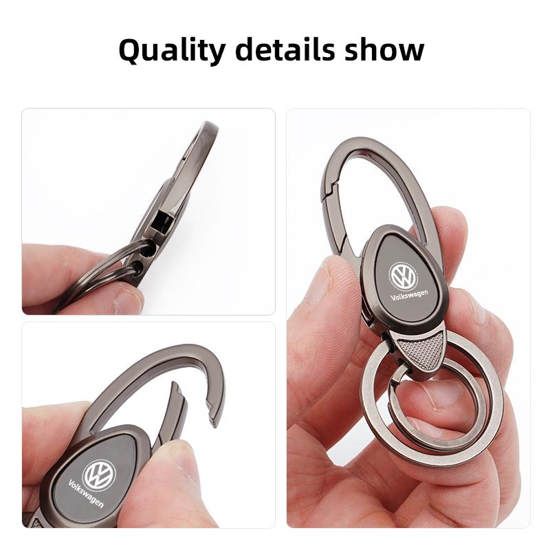 Car Emblem Alloy Keychain Key Holder For VW Golf Amarok T5 Phaeton GTI Teramont ID3 T-Cross Passat Polo Keychain Pendant Jewelry BO0