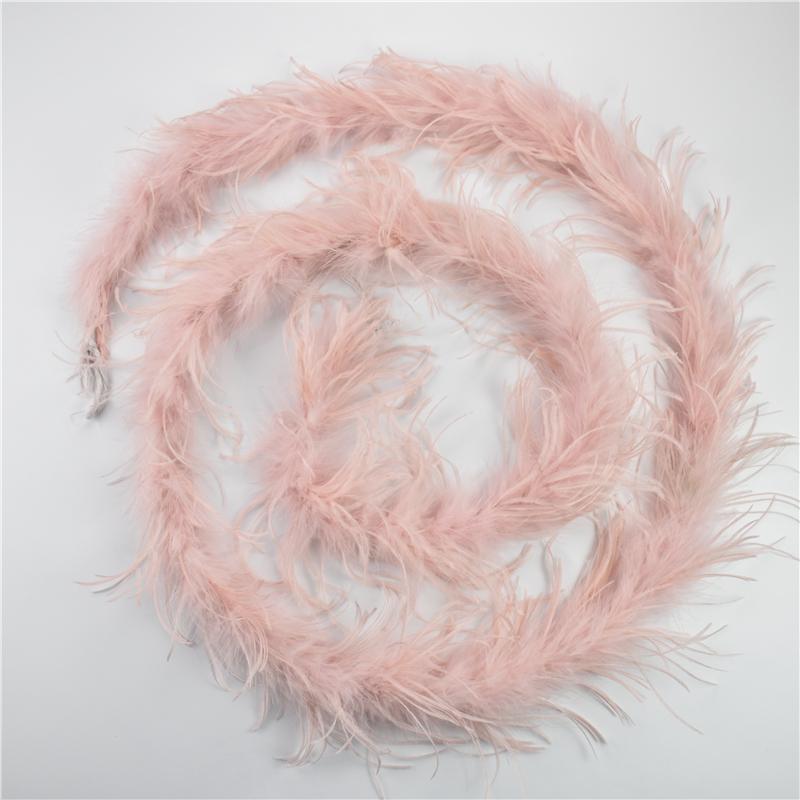 2Meters/Lot Ostrich Feather Boa Decor For Clothes Holiday Decorations Fluffy Feathers Cape Handicraft Accessories Plumas Trims