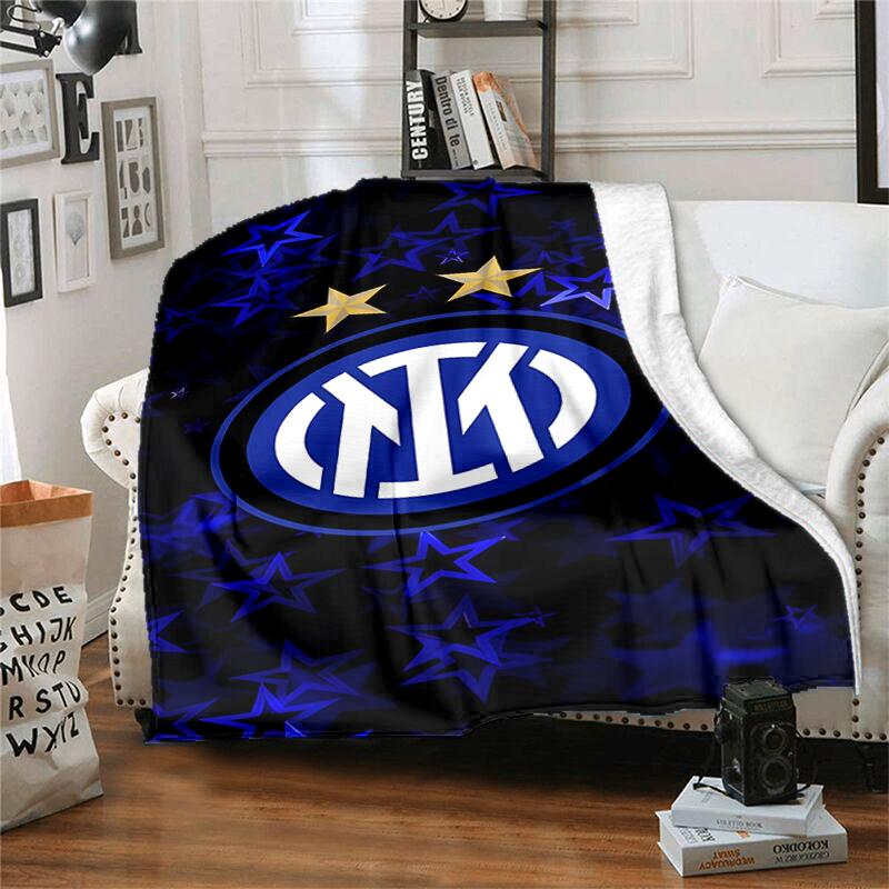 1pc Blanket Inter Milan logo1 Print Design, Lightweight Blanket for Sofa, Bed- Soft &Warm, Gift for All Seasons like Christmas, Halloween
