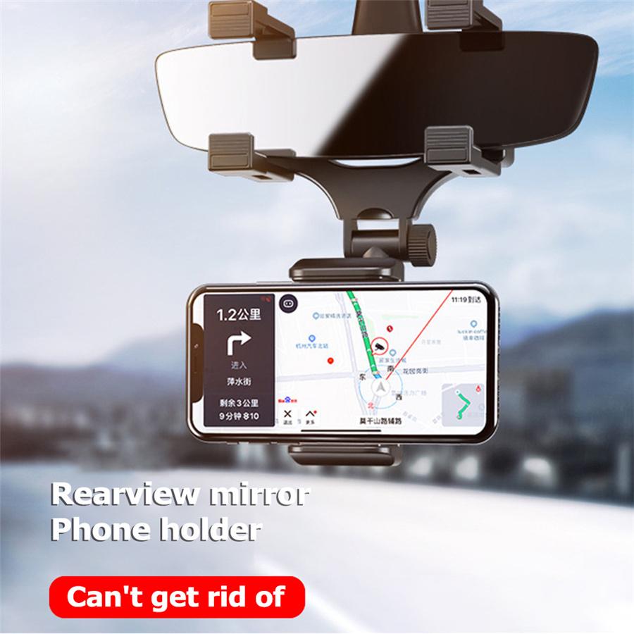 Universal New Car Rear-view Mirror Mount Stand Holder Cradle For Cell Phone