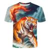 Леопардовая мужская футболка с принтом розового тигра 3D, мужская модная футболка с рисунком животных, забавные футболки с коротким рукавом, футболки Y2K