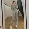 Women's Fashion Hooded Cardigan Sweater Suit - Spring & Autumn 2023 Two-Piece Set