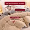 Утолщенное зимнее одеяло из овечьей шерсти и кораллового флиса – Теплое хлопковое постельное белье для односпальной кровати в общежитии