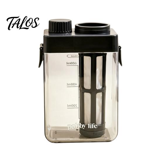 Plastic Iced Tea Maker Cold Brew Coffee with Filter & Airtight Lid, Clear No Leak Pitcher Jar, Scales, Gifts for Lovers
