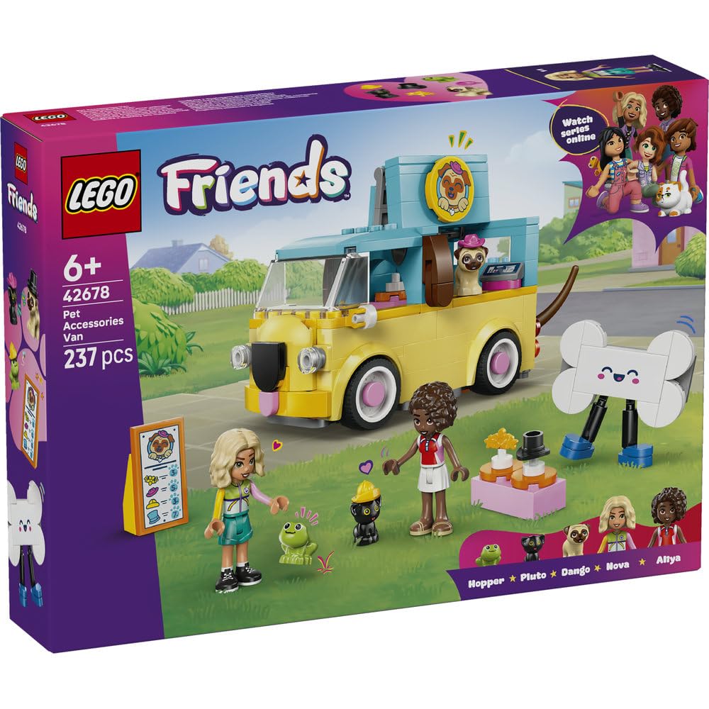 Игрушка LEGO Friends Мобильный магазин аксессуаров для питомцев - Подарок на день рождения, Конструктор, Развивающая игрушка для девочек и мальчиков, Возраст 6, 7, 8, 9 лет, Транспорт, Машины,