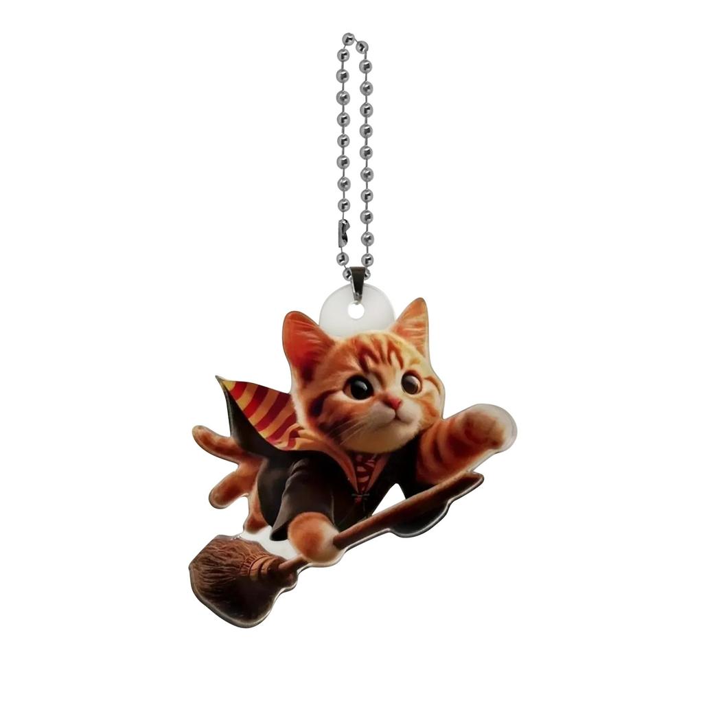 2D Симпатичный автомобильный акриловый плоский брелок для зеркала заднего вида