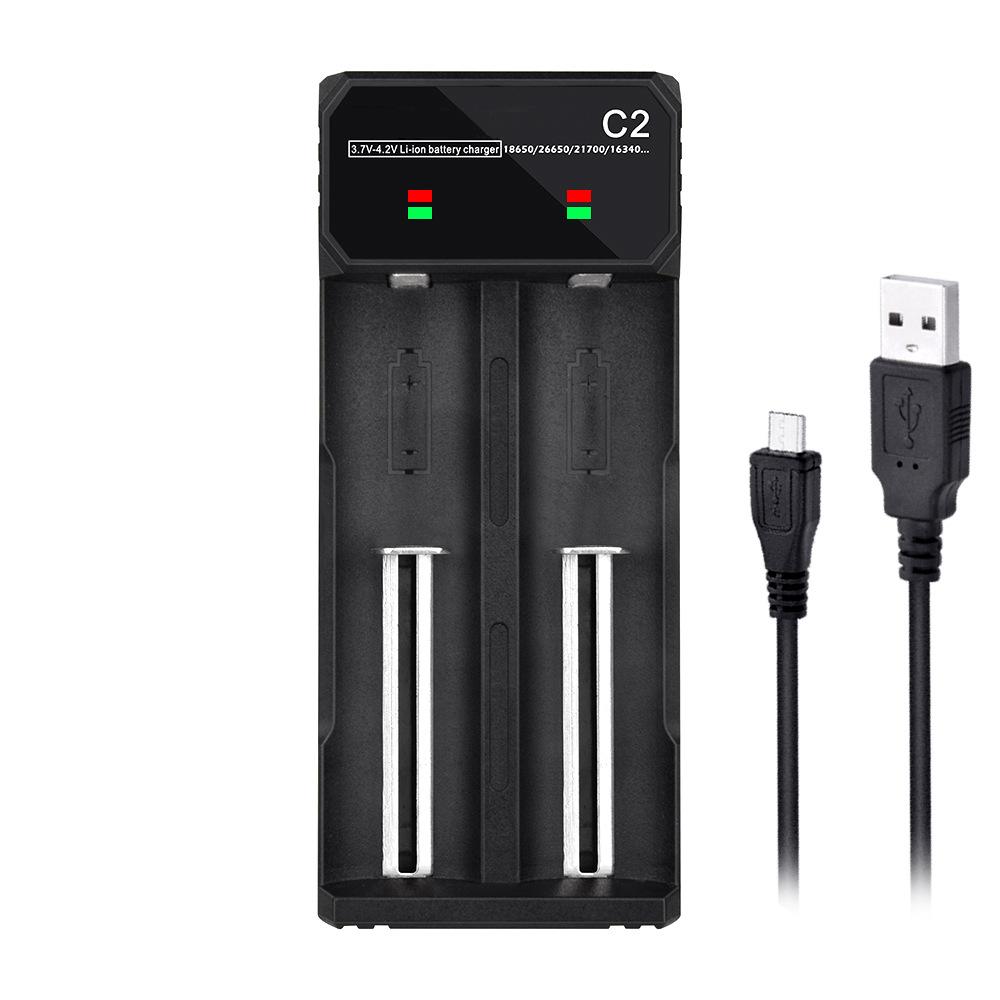 Зарядное устройство для аккумуляторов 18650 1 слот Аккумуляторы USB Универсальная умная быстрая зарядка для 14500 16650 14650 18500 Аксессуары