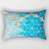 Pillowcase Geometric Printed Polyester Rectangle Cushion Pillow Cover for Home