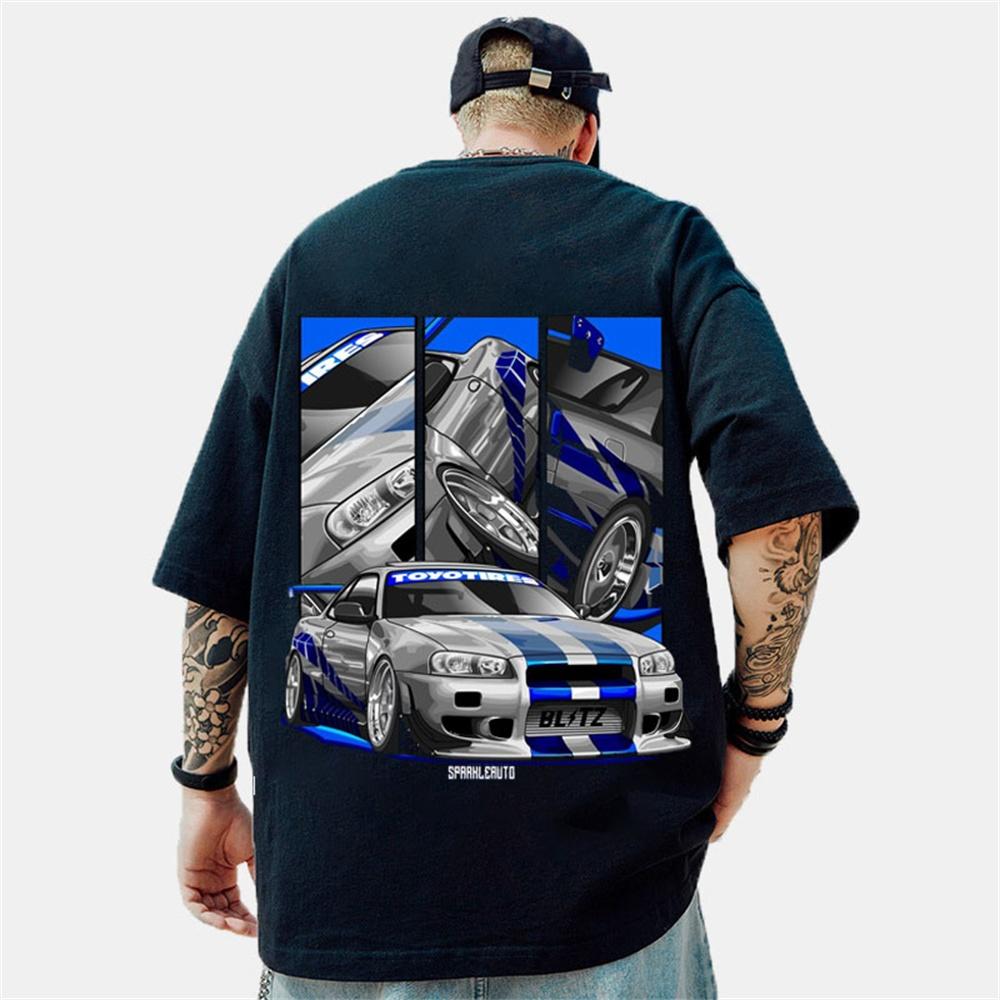 2024 аниме негабаритная повседневная футболка с 3d принтом для мужчин, летний топ, дышащая свободная мужская футболка в стиле ретро, ​​уличная с короткими рукавами