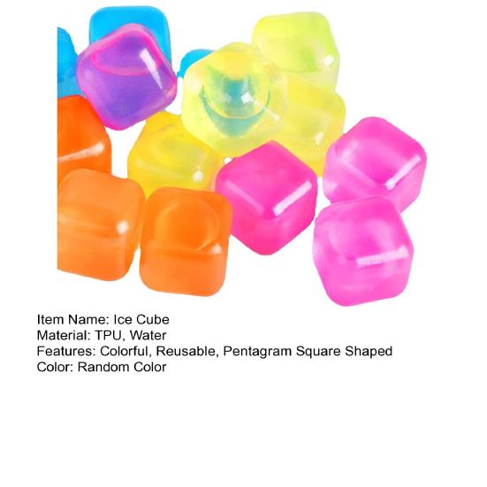 20 шт. искусственный кубик льда, хорошая гибкость, охлаждение, портативный, привлекательный, красочный, многоразовый, для путешествий, использования