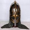 Viking Helmet With Chain Mail Hand Forged 16 Gage Steel Armor Helmet