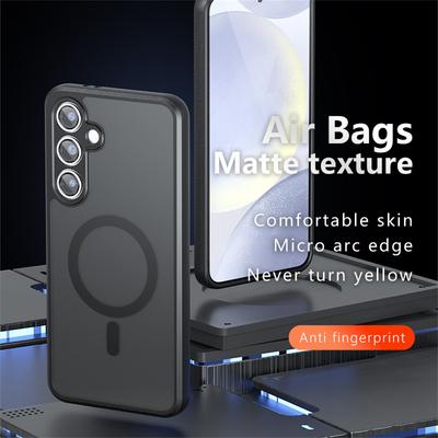 Чехол для Samsung Galaxy S24 FE, совместимый с матовым чехлом MagSafe TPU+PC