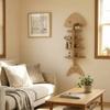 Fish Shaped Fish Bone Shelf Multi-layer Floating Shelf Wooden Wall Mounted Shelf  Indoor Organizer