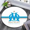 Olympique de Marseille Round Area Rug,Carpet Rug for Living Room Bedroom Sofa Playroom Decor,Non-slip Floor Mat