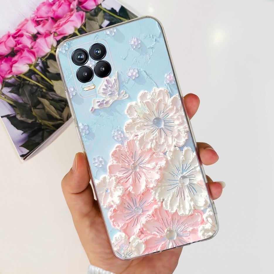 For Realme 8 Case Realme 8i Luxury Fashion Painted Cover Silicone Soft Slim Phone Case For Realme 8 Pro Realme8 5G Fundas Bumper