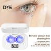Ultrasonic Contact Lens Cleaner with 4 Timing Modes 360-degree High-Frequency Vibration USB Rechargeable Contact Lens Cleaner Machine