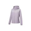 Lining Fitness Series Solid Color Hooded Sports Casual Jacket Women Jacket Luo-Dian-Purple AFDT652-5