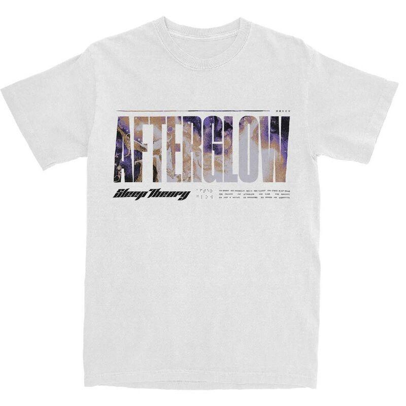 Sleep Theory Afterglow Globe Grid Print Cotton TShirt Alternative Rock Streetwear Unisex Crew Neck Short Sleeve Tee