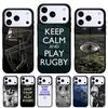 Сохраняй спокойствие и играй в регби Чехол для телефона iPhone 17 16 15 14 13 Pro Max Задняя крышка для 12 11 Pro Coque