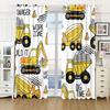 2 шт. Милые мультяшные шторы с машинками, грузовиками, экскаваторами для детской комнаты мальчика, оконное оформление, жалюзи, домашний декор для окон, кортины
