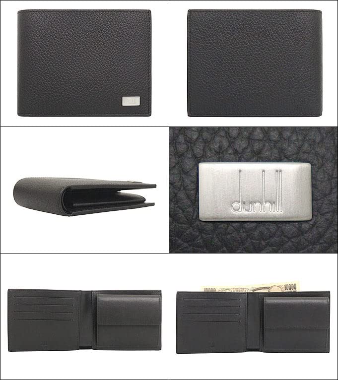 Wallet DU19F2932AV Black Avorites Leather Gunmetal Logo Plate Coin Purse Billfold Wallet [Dunhill] (bi-fold Wallet) Men's [Brand] [Item]